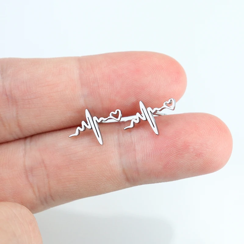 

South Korea Wave Earrings And Snake Earrings Gift For Girl Friend 　Stud Earrings Stainless Steel Jewelry Unusual Earrings