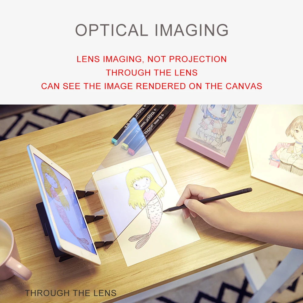 Детский светодиодный проектор оптическая доска для рисования детская панель