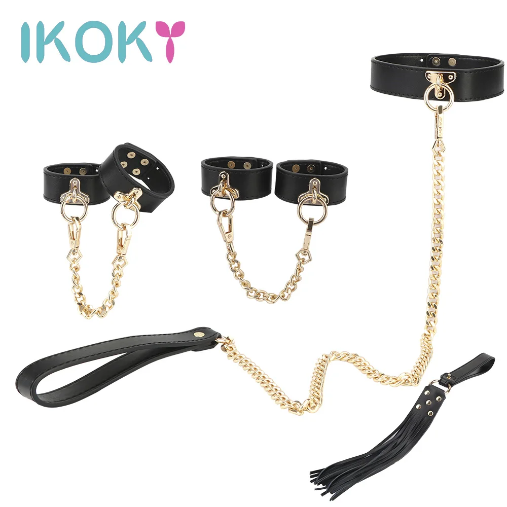Набор для бондажа IKOKY из натуральной кожи эротический вспомогательный пояс