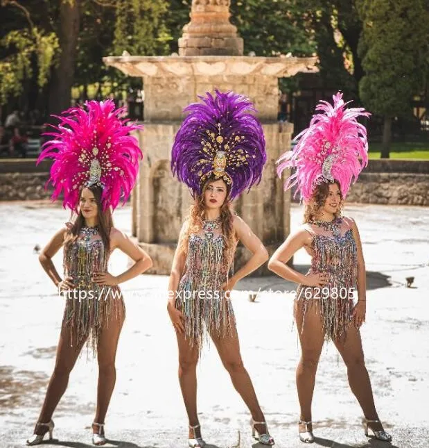 Женское боди с бахромой и стразы яркое женское трико для ночного клуба