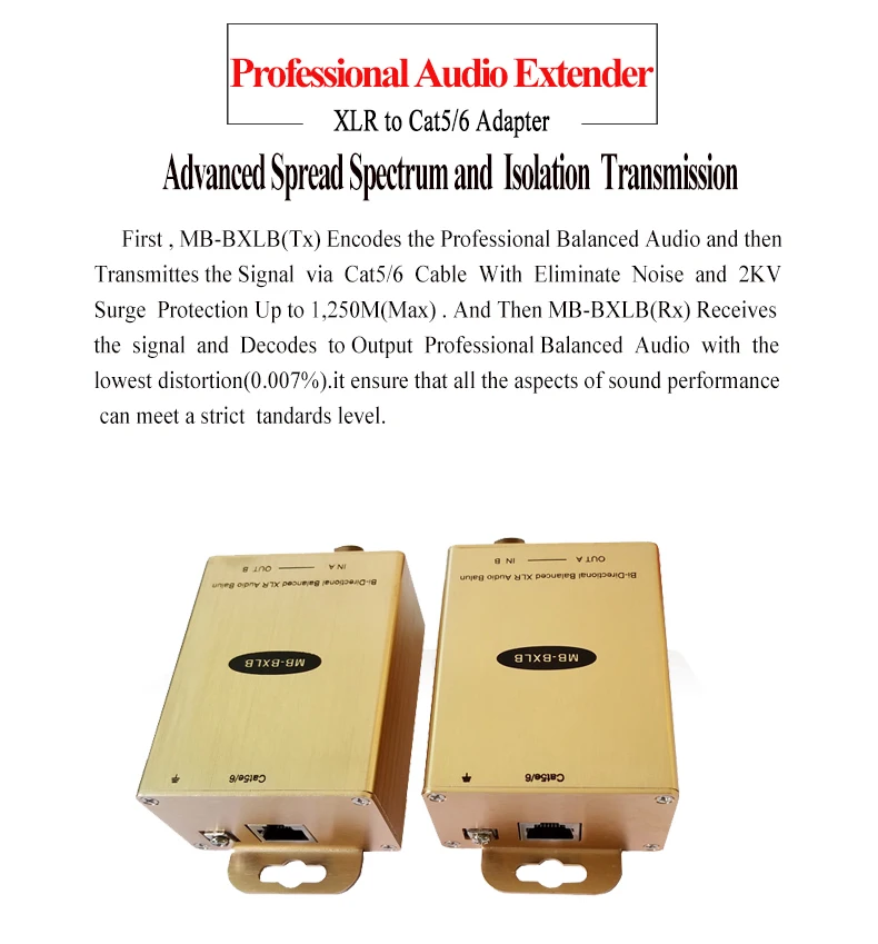 Pro аудио к RJ45 адаптеру равновесные наушники по Cat5/6 конвертер XLR аудиоудлинитель(одна пара