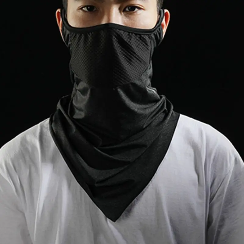 Шарф труба унисекс охлаждающий для велоспорта треугольный сетчатый дышащий