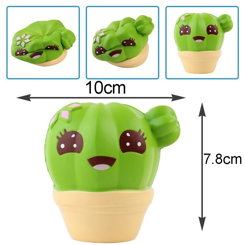 Мультфильм Кактус растение горшок медленно поднимающийся мягкий сжимающий