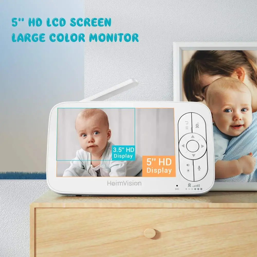 HeimVision HMA36MQ Видеоняня 5 0 дюймов Видеоняни и радионяни с Камера Беспроводной видео