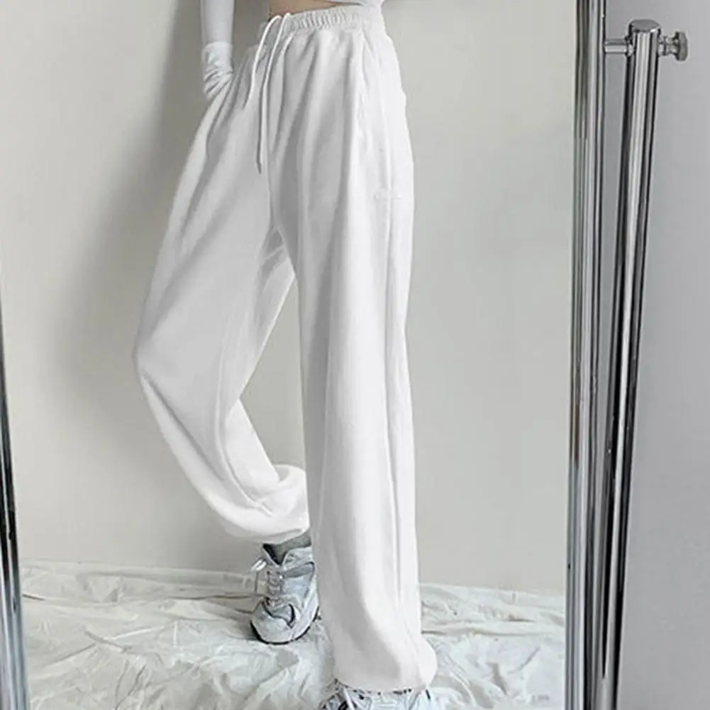 

Sport Pants Pure Color Straight Sweatpants Women Trousers Simple Pants