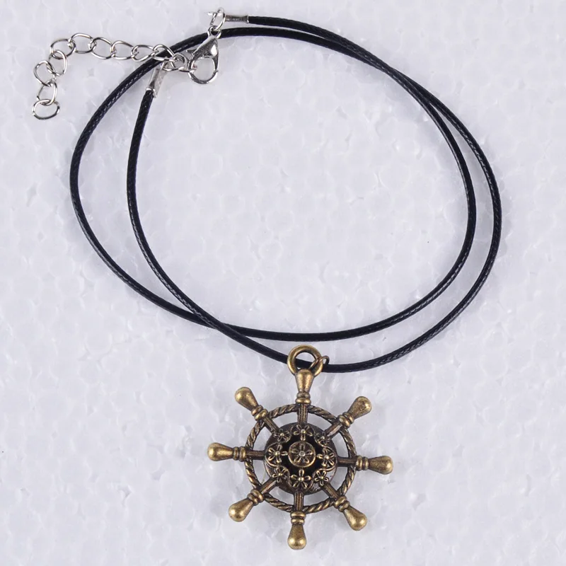 Винтажное ожерелье с подвеской в виде руля из античной бронзы для женщин и мужчин