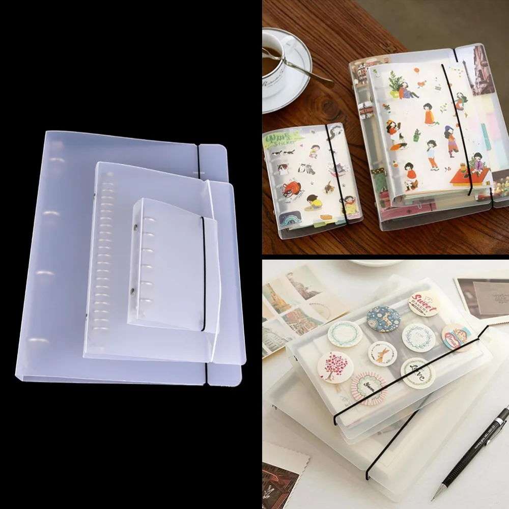 

Hot Pratical Cover for Notebook File Folder Refillable 20 holes Ring Binder Spiral A7