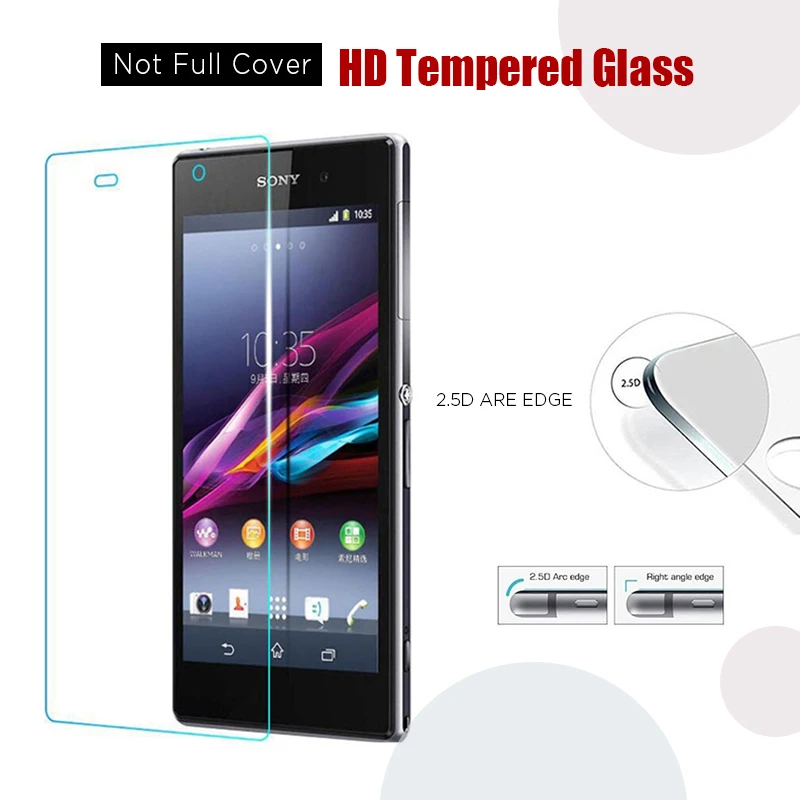 Защитное стекло закаленное для Sony Z R1 Plus T2 Ultra T3 9H M M2 M4 Aqua M5 HD|Защитные стёкла и
