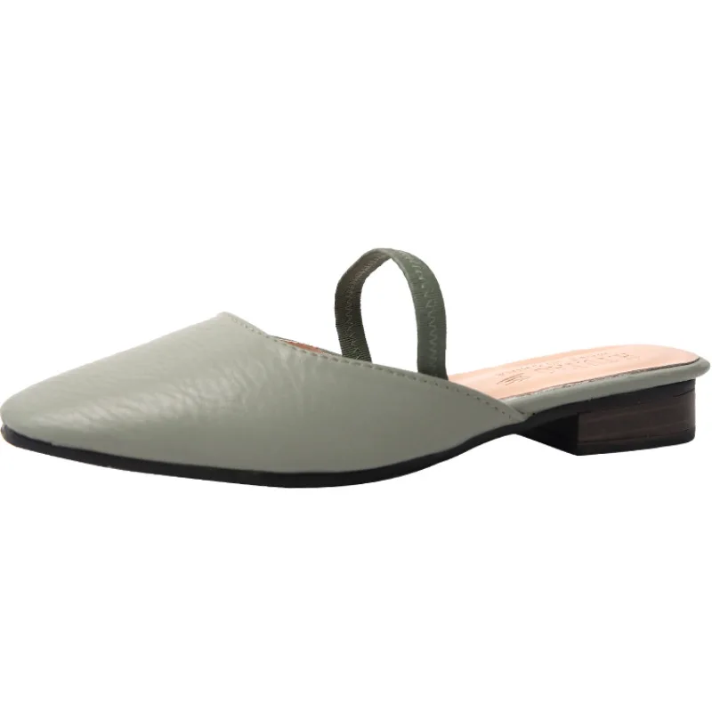 Новинка 2020 года Модные шлепанцы Женская обувь Женские мюли с острым носком