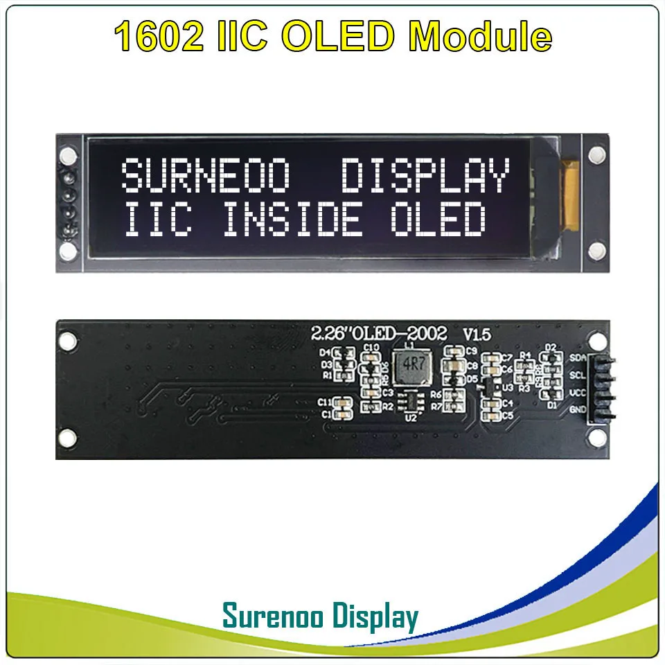 OLED дисплей ЖК модуль IIC I2C белого и желтого цвета LCM экран KS0066 для Arduino STM32 2 26 1602 162