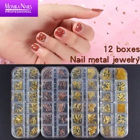 star metal rivets rhinestones color beads nails art colorful diy decals decorations 3d cutout design crystal rose flower
