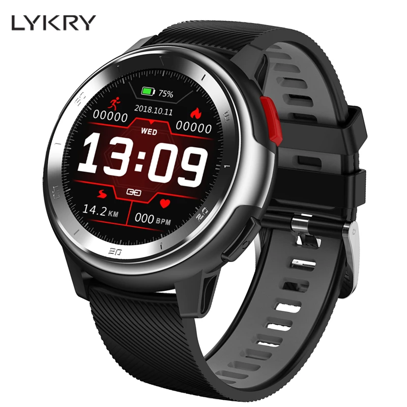 Мужские Смарт часы LYKRY DT68 IP68 Водонепроницаемые Фитнес трекер ЭКГ пульсометр