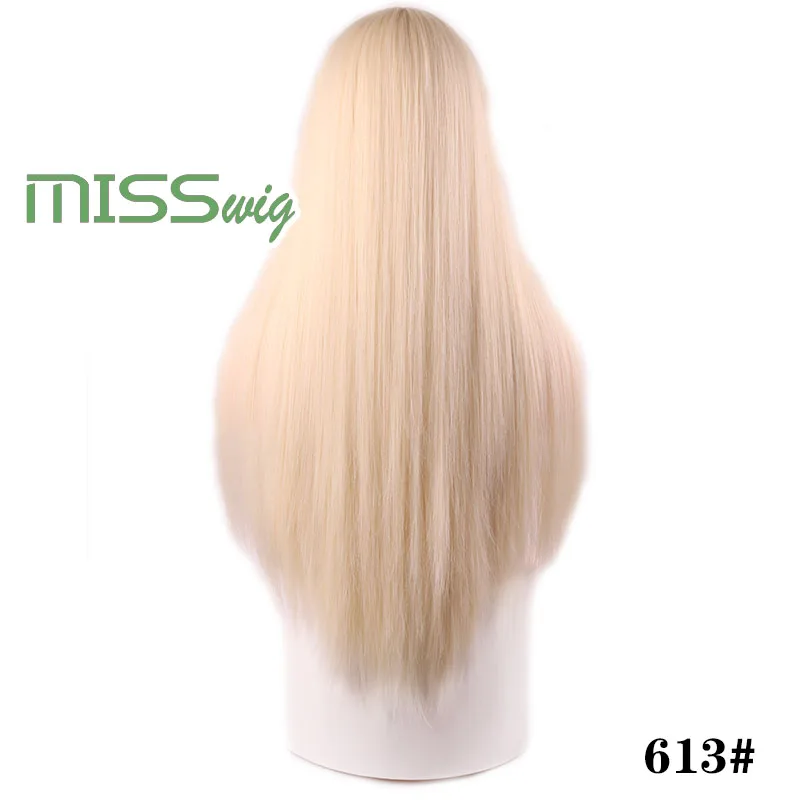 Miss wig синтетические волосы длинные прямые 60 см 300 г Черные Светлые красные парики на голову для женщин наращивание волос высокотемпературное волокно