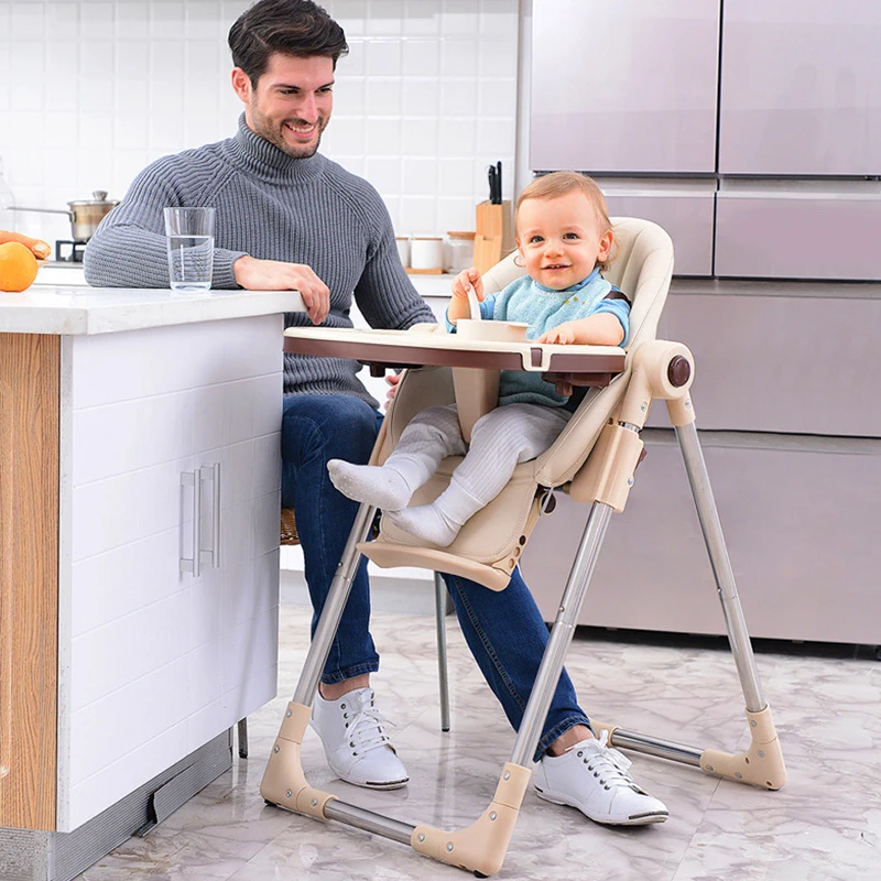 IMBABY Feeding Chair Folding Chair With Feeding Table Baby High Chair for Feeding with Seat Belt Child Safety Seat Baby Feeding