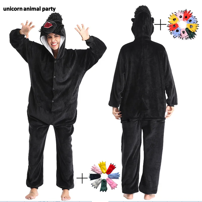 Кигуруми для мужчин и женщин комбинезон косплея кот ФОО дракон морские львы мышь