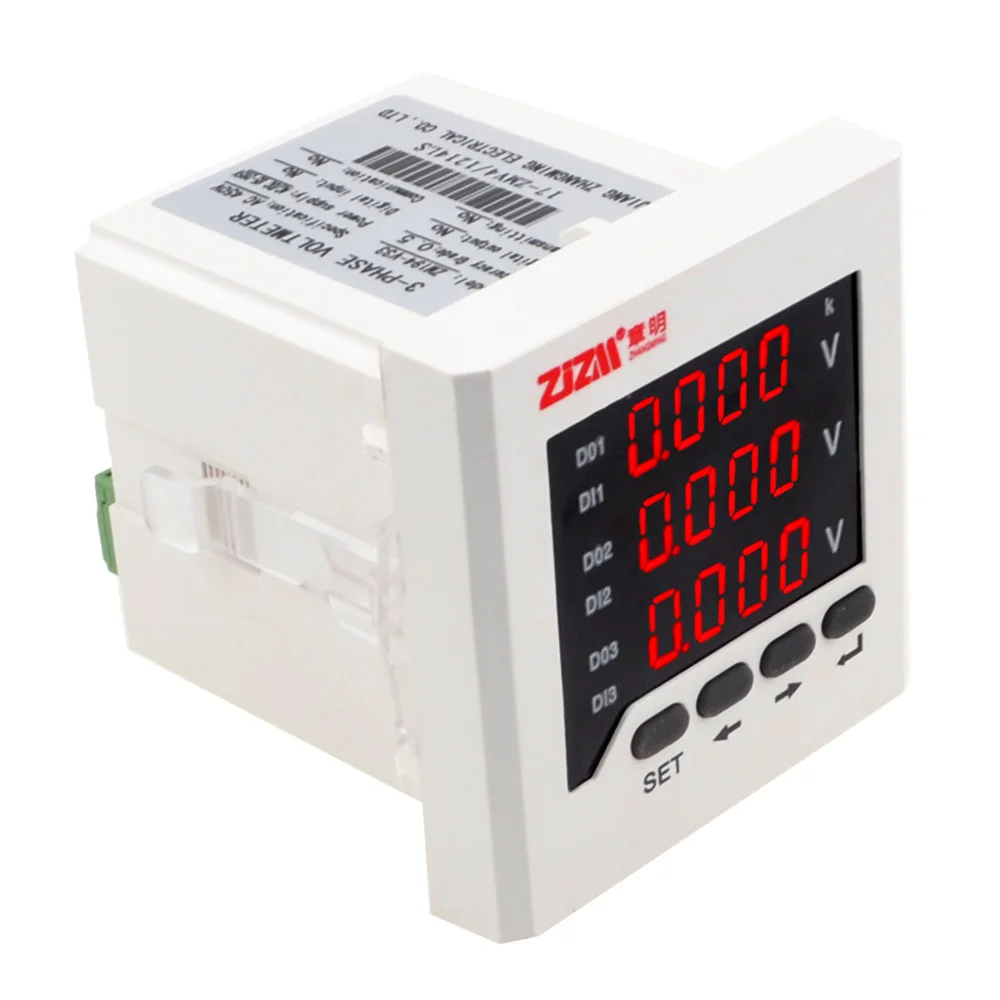 Интеллектуальный цифровой вольтметр трехфазный измеритель напряжения