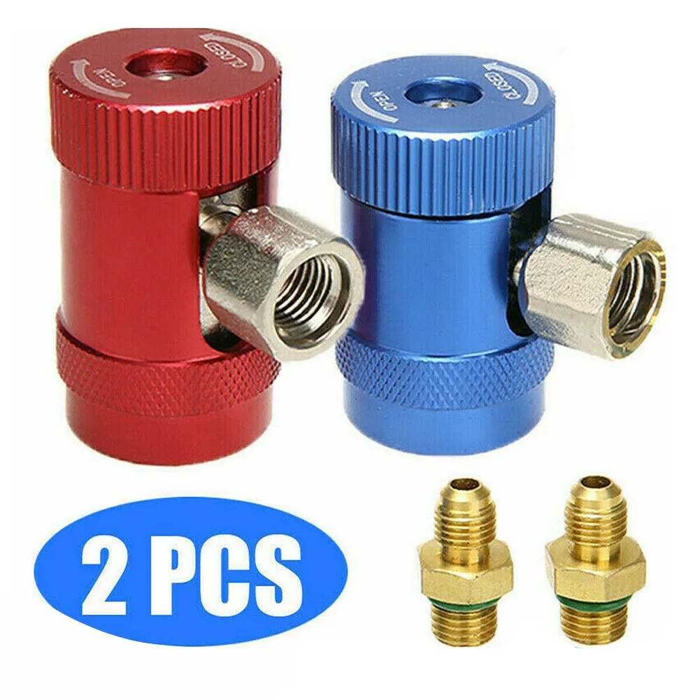 

2Pc x R-1234yf High and low couplers Accessories For SAE J639 & J2888 for R12 R22 Hose (1/4" SAE) Adapters car accessories
