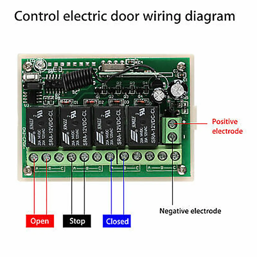 

Receiver Remote Control+Relay Switch Wireless 12V 2 Transmitter Channel