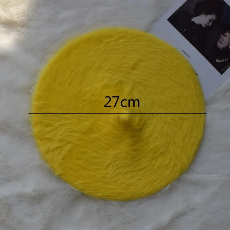 Зимний берет из кроличьего меха шапки для женщин шапка французского художника