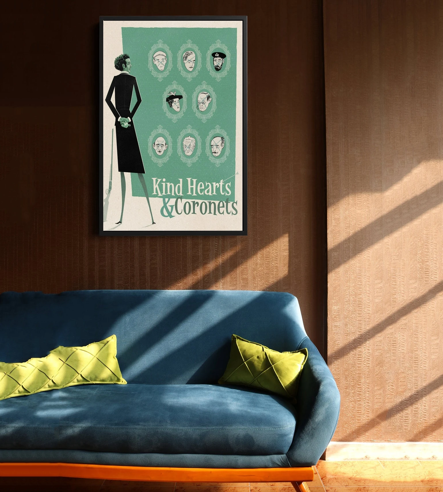 Плакат с сердцами и коронами (1949) британская черная комедия пленка Настенный