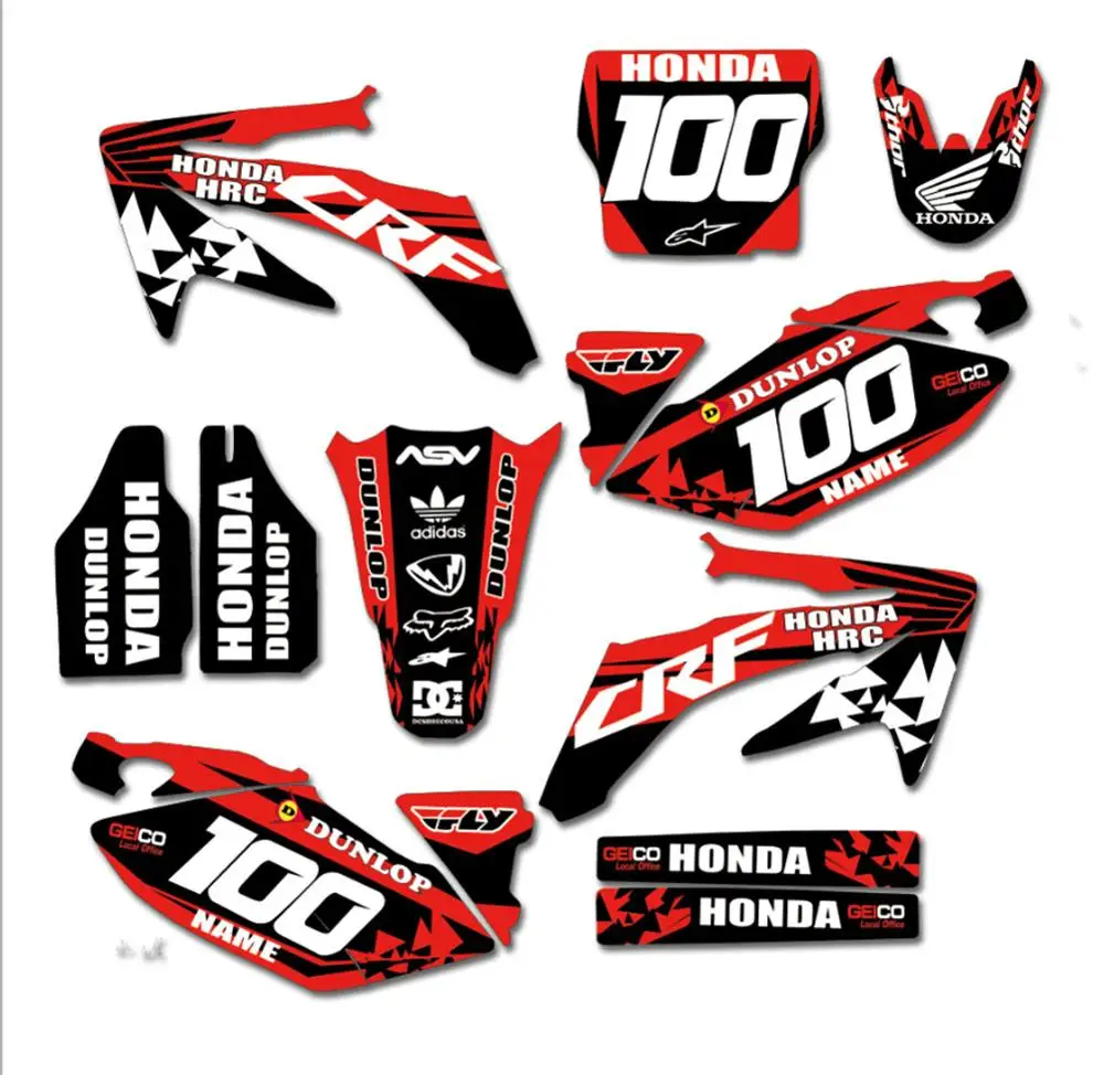 Набор стильных наклеек для Honda CRF250 CRF250R CRF 250 2005 2009 CRF450 450 2006 2008|Наклейки и стикеры| |