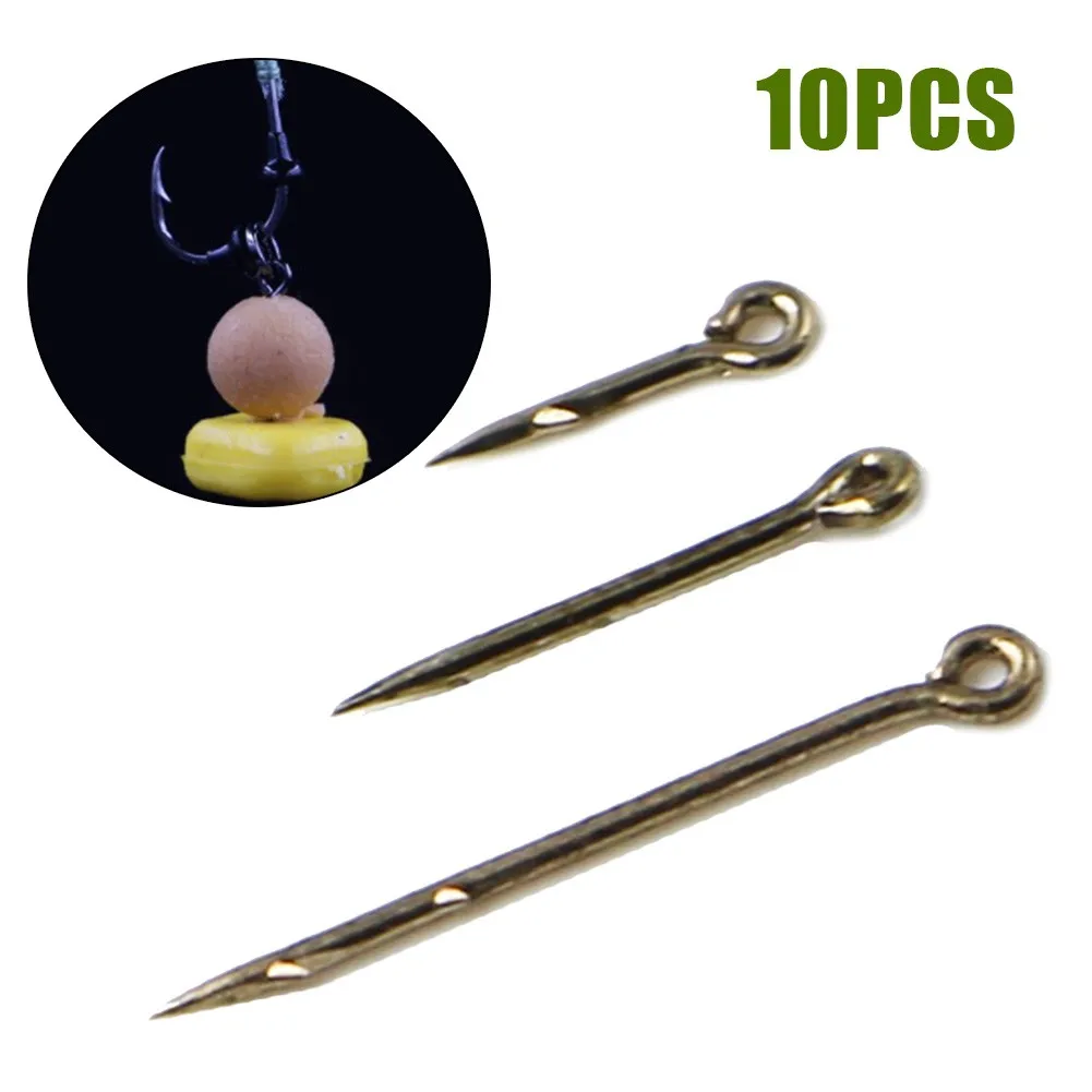 

10pcs Bait Spike Carp Fishing Bait Sting Boilies Pin Corn Ronnie Hair Rig Two Barbed Bait Spike Fishing Tackle Pesca Accessories
