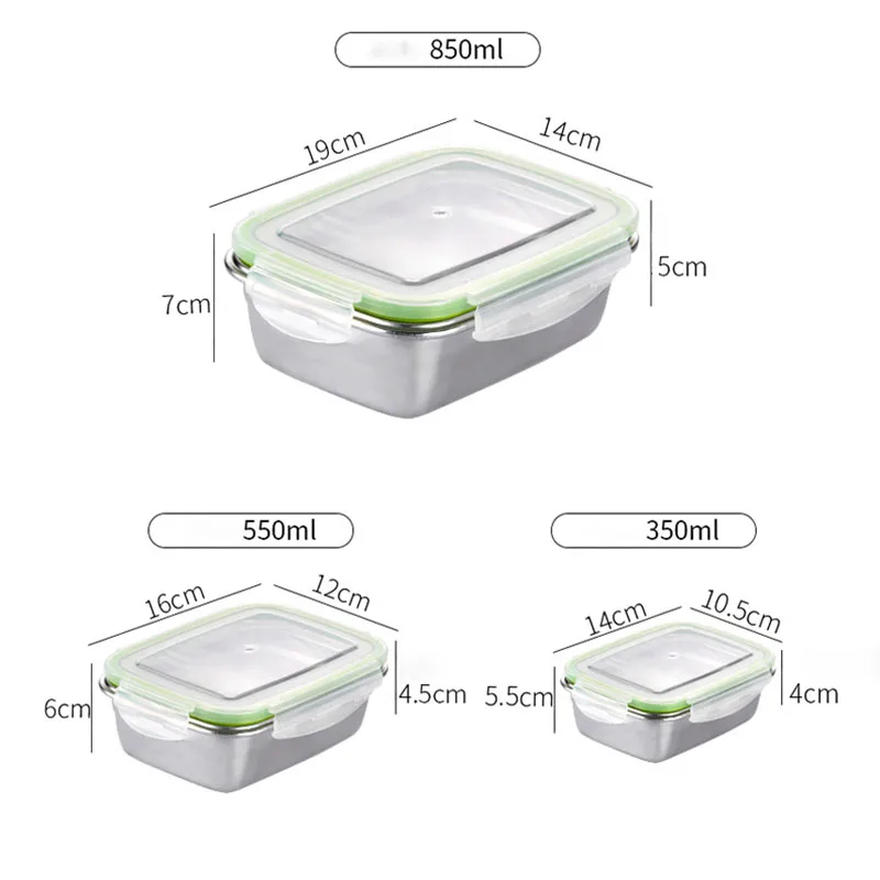 

New Design Stainless Steel Thermal Insulated Lunch Box Bento Box School Picnic Food Container Lancheira Bolsa Termica