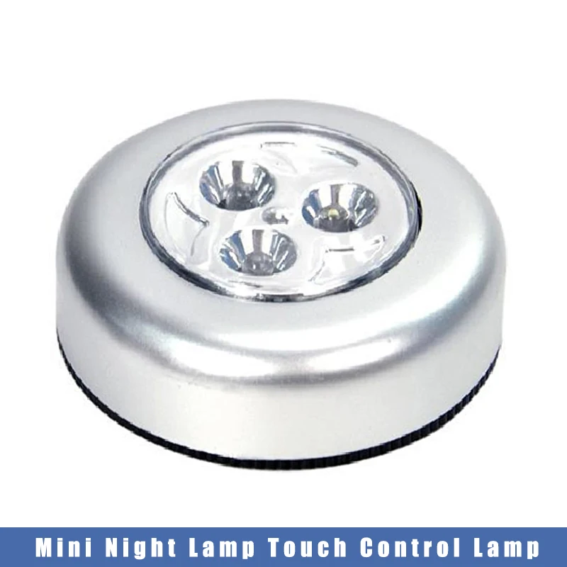 

Mini Night Lamp Touch Control Lamp Energy Saving Battery Powered Wall Ceiling Light Wireless LED Under Cabinet Lamp For Kitchen