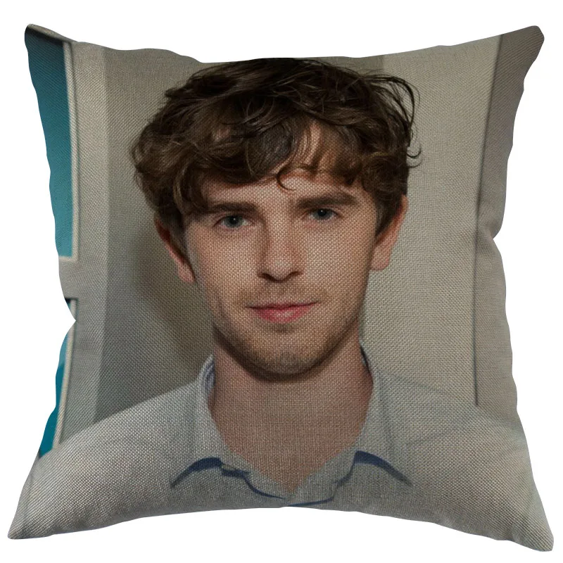 Наволочка Freddie Highmore для подушки, для офиса, дома, из хлопка и льна, на молнии, наволочка, аксессуары для дома, Настраиваемые односторонние (art.: 3920b59ef681b) - 3920b59ef681b