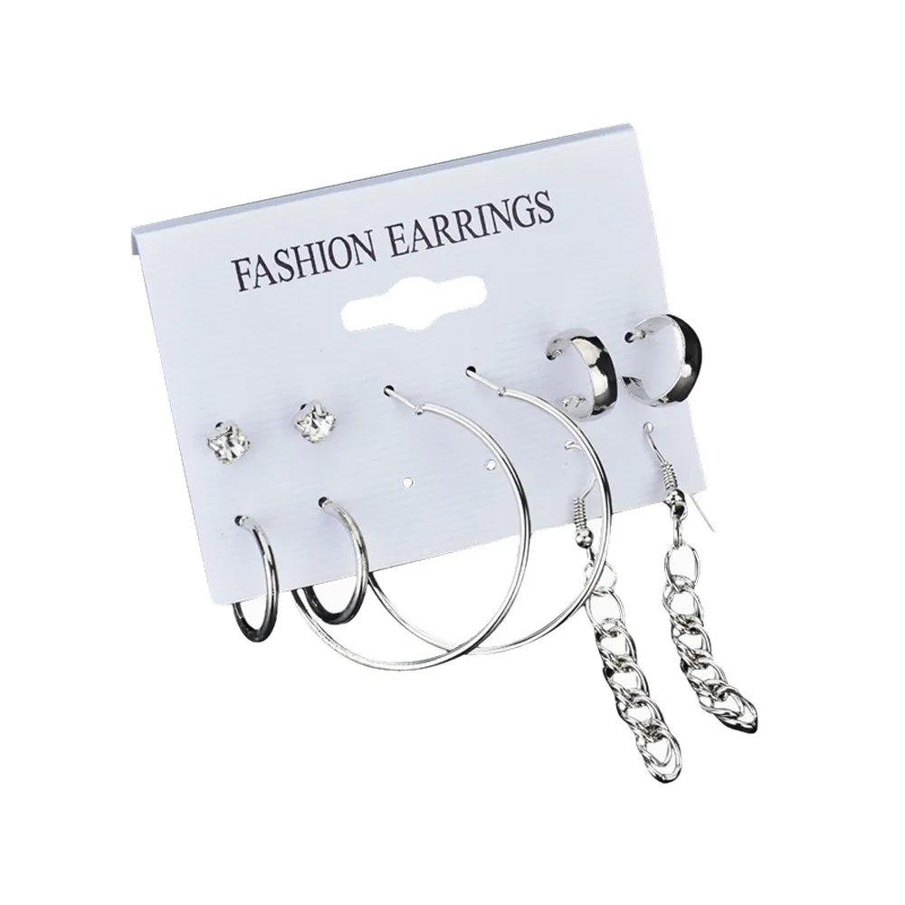 Модные серьги набор колец для ушей из 5 комплектов ювелирные аксессуары