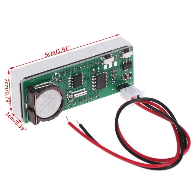 

12V 5-24V Electronic Voltmeter Thermometer Clock for Car Auto LED Monitor Module