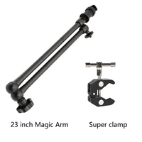23 inch articulating magic arm wall mount super clamp holder stand for photography props camera photo studio accessories