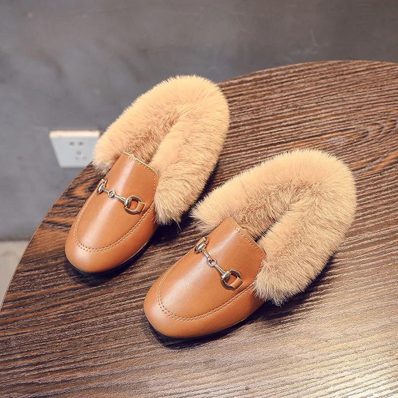 Новинка зимняя модная детская обувь для девочек удобная мягкая подошва и бархат