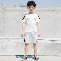 new cotton spring summer kids clothes suit baby boys t shirt shorts 2pcsset kids teenage top sport childrens day gift formal
