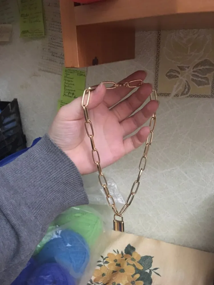 Ожерелье-чокер с замком женское многослойная цепочка на шею Ювелирное Украшение