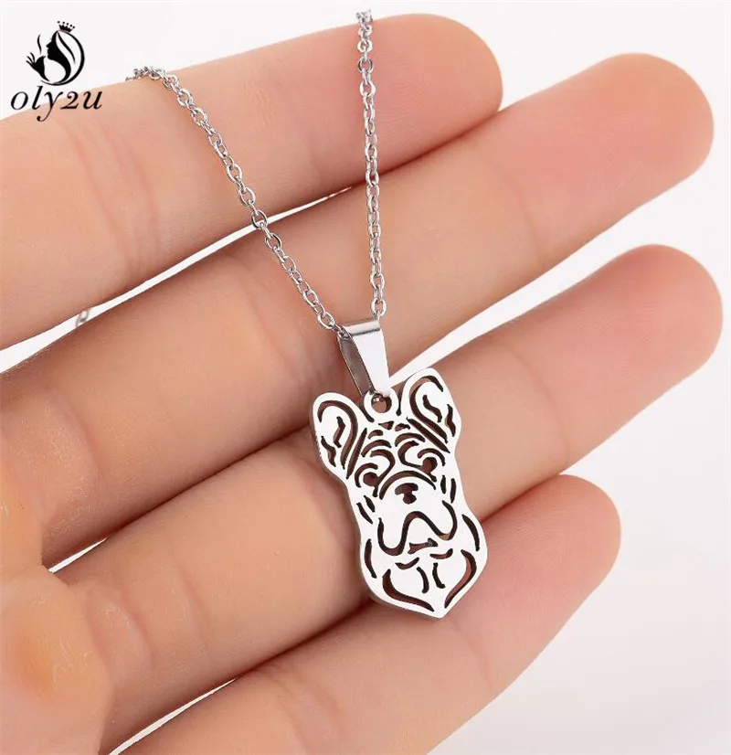 Oly2u мультфильм ожерелье с подвеской для собак женщин Мода Французский бульдог