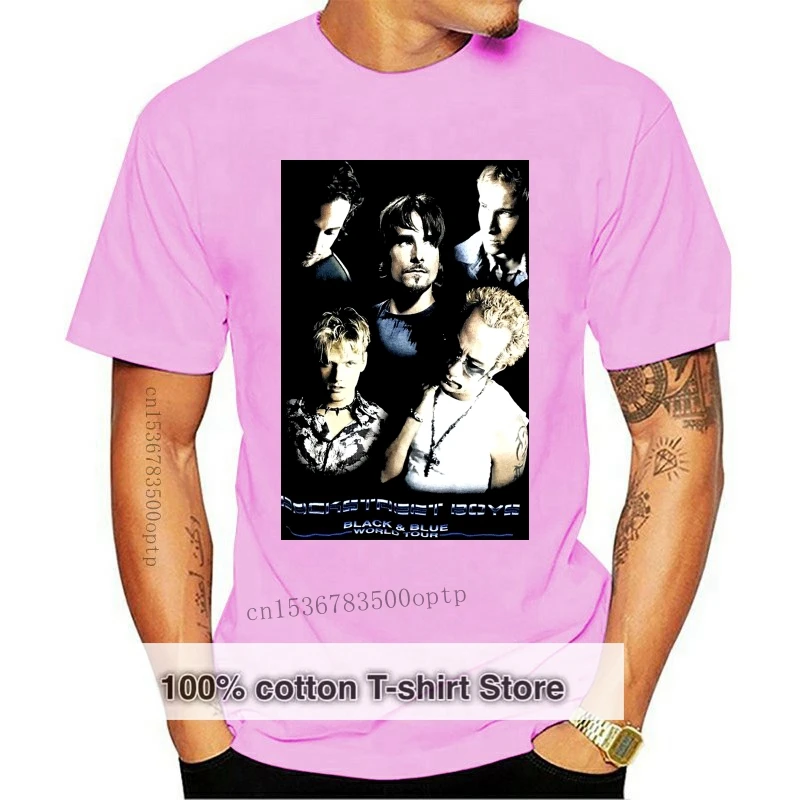 

VTG 2001 Backstreet Boys Black & Blue World Tour Concert T Shirt SZ S-3xl Funny T-Shirt Hipster Summer Novelty O-Neck Tops