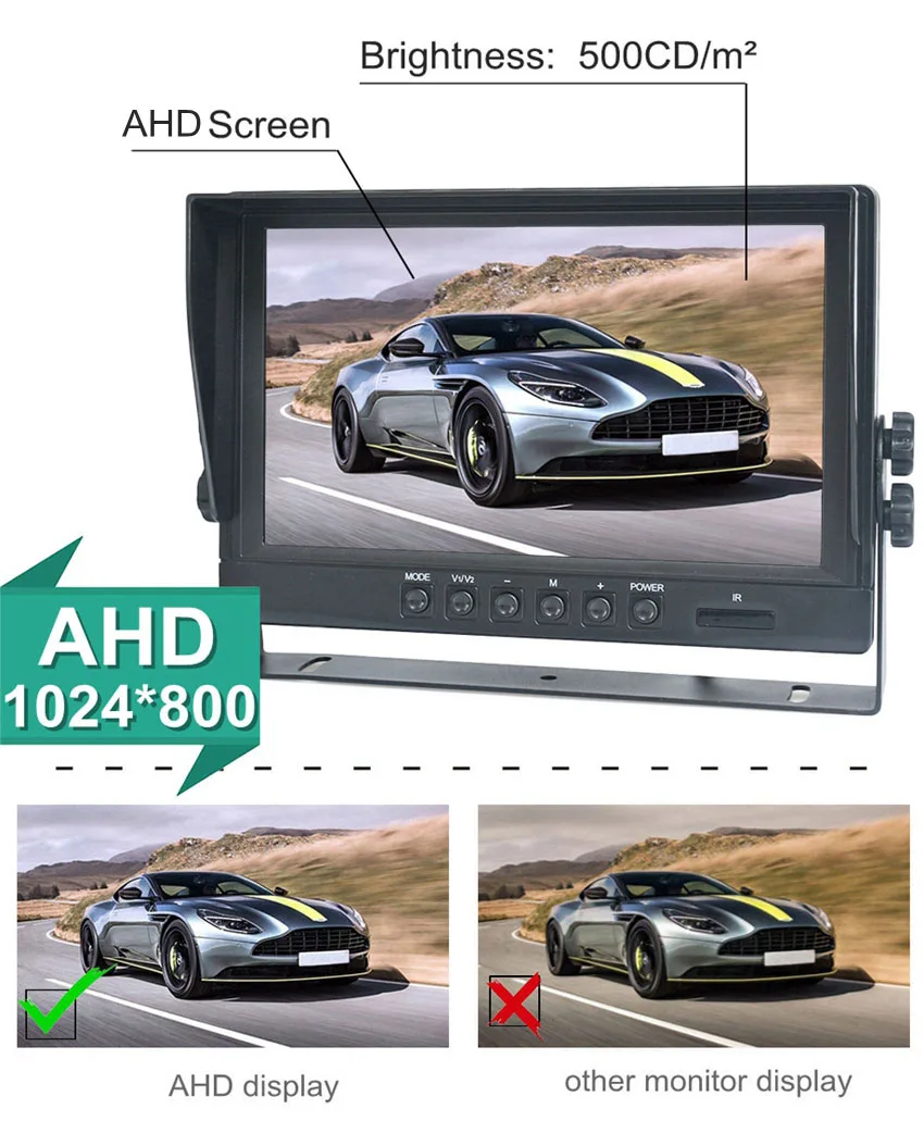 DIYKIT 9 "аналоговая камера высокого разрешения 1024x800 HD автомобильный монитор