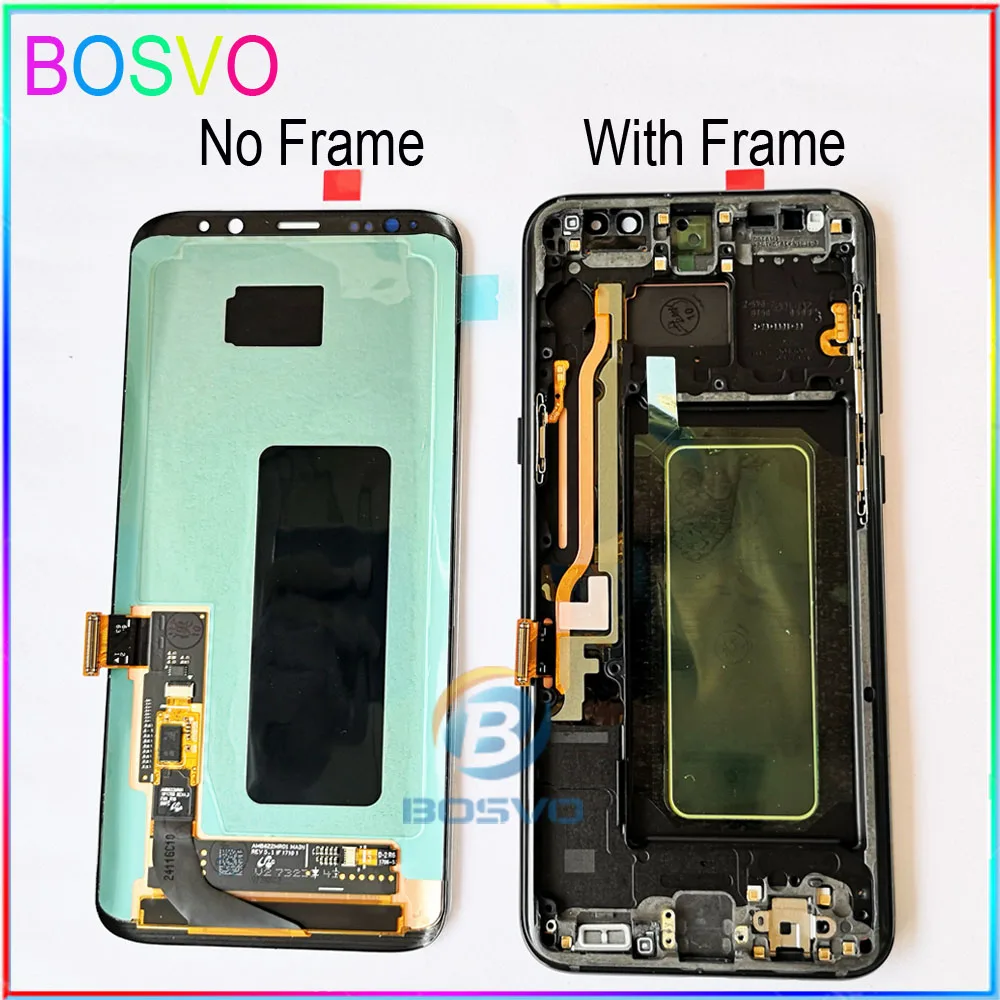 

for samsung S8 G950 G950F LCD Screen S8 Plus G955 with Touch Digitizer with Frame Assembly