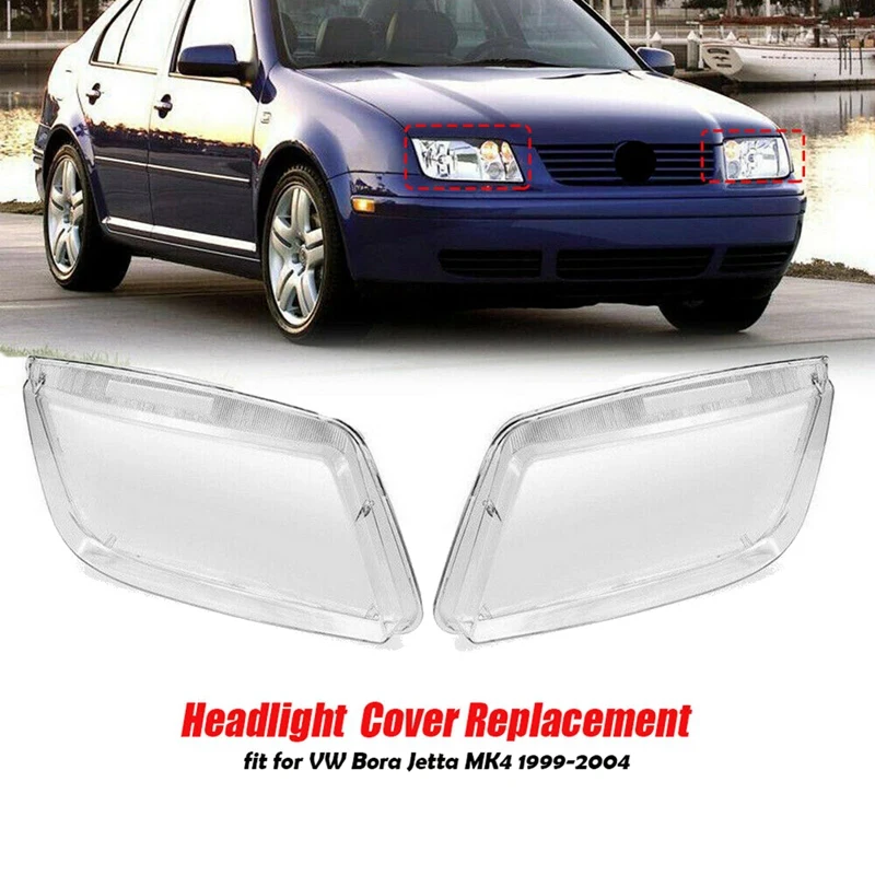 

For Bora Jetta MK4 1999-2004 Car Headlight Lens Cover Headlight Lampshade Front Light Shell Cover