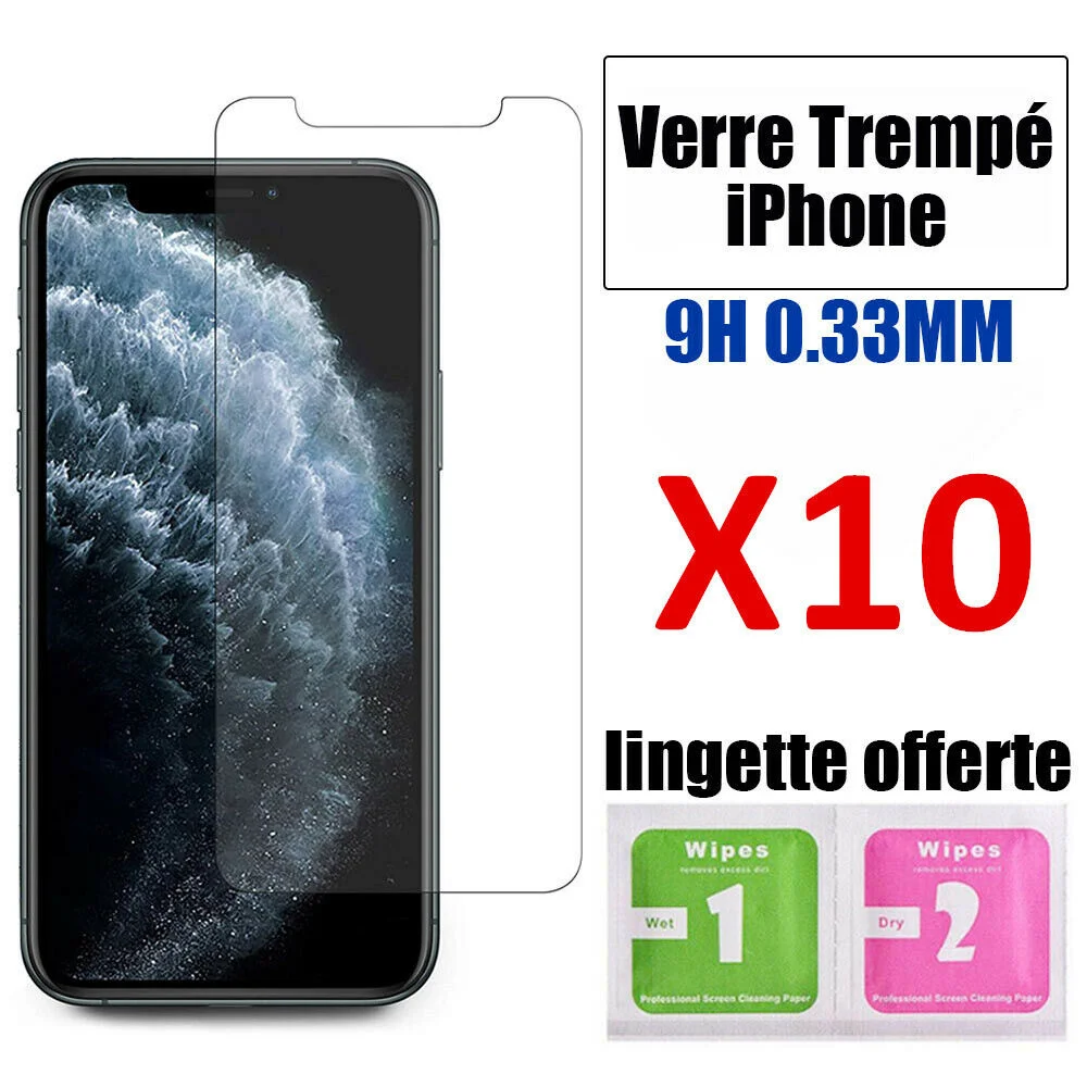 

VERRE TREMPE FOR IPHONE FILM VITRE PROTECTION ECRAN 12 11 PRO MAX SE 6 7 8 X XR XS