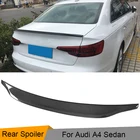 Автомобильный задний спойлер для багажника для Audi A4 B8 B8.5 B9 Седан 4-дверный 2009-2018 искусственное углеродное волокно