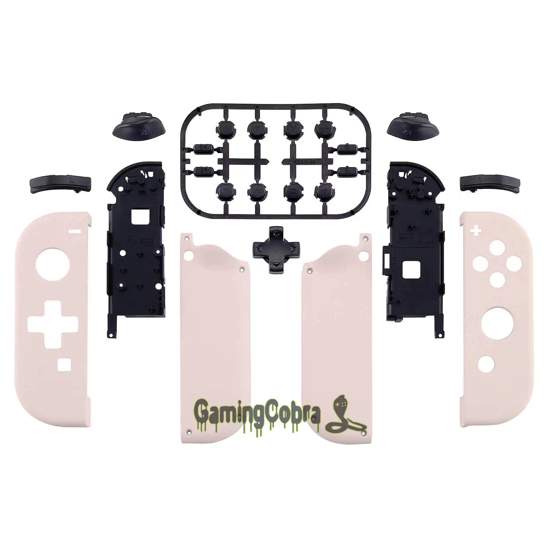 Sakura Pink Пользовательский корпус контроллера(версия D-Pad) с полным набором кнопок DIY Замена оболочки чехол для nintendo Switch Joy-Con - Цвет: Sakura Pink