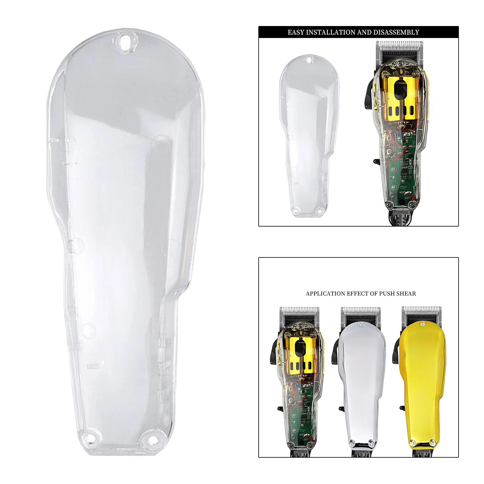 

Clear DIY Housing Transparent Hair Clippers Front Cover for 8147-035 808 Hair Trimmer Clipper Replaceable Cover Case Part