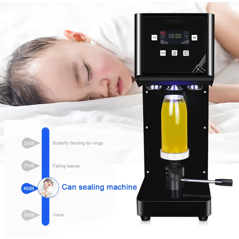 

Can Sealing Machine Milk Tea Shop Commercial Beverage Sealing Cup Semi-automatic Sealing Plastic Bottle LED Displayd 55mm