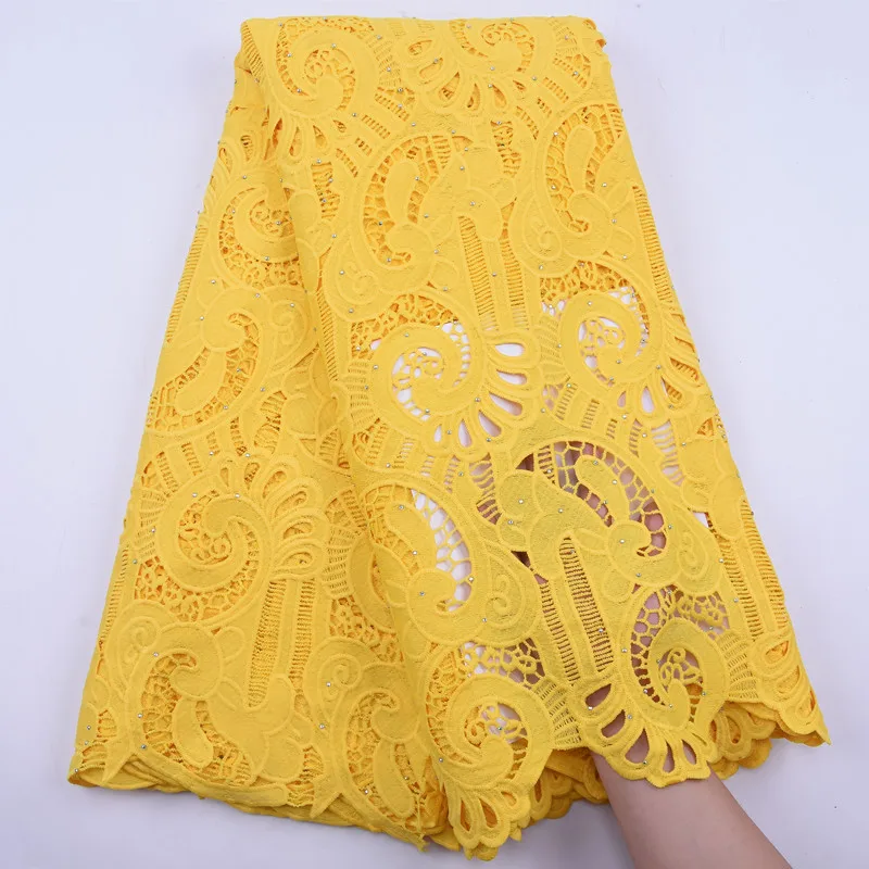 Новое поступление чистый белый гипюровый шнур Водорастворимая кружевная ткань с