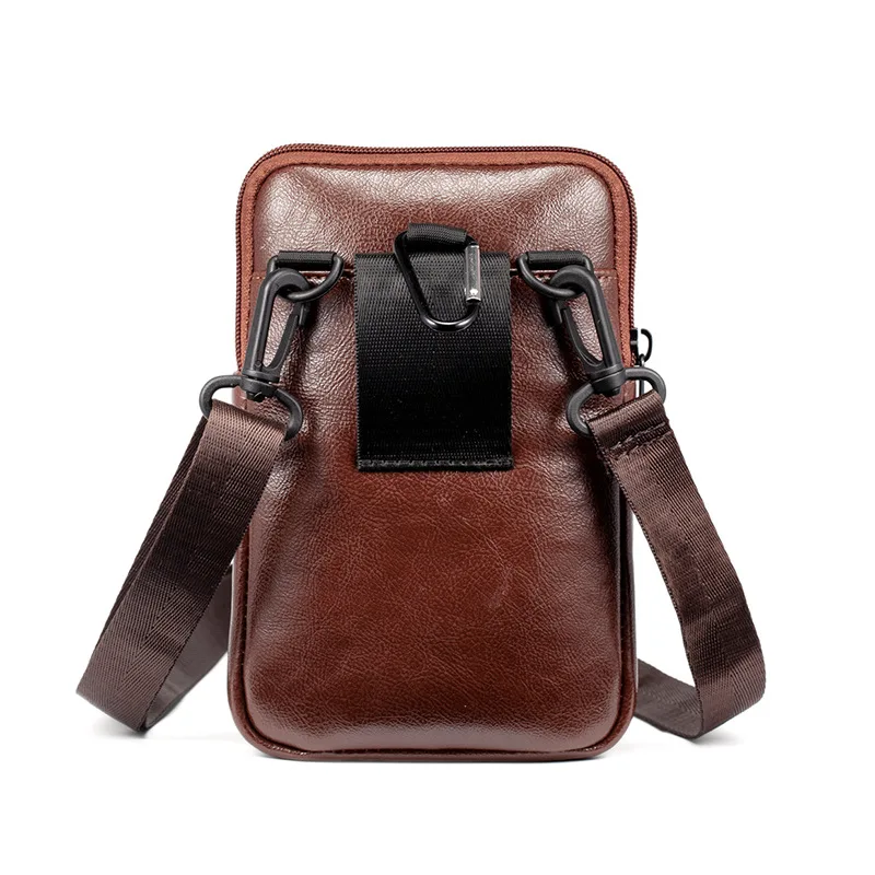 Luxury Man Messenger Bag PU Leather Small Vintage Crossbody Bags For Men Male Shoulder Designer Phone |