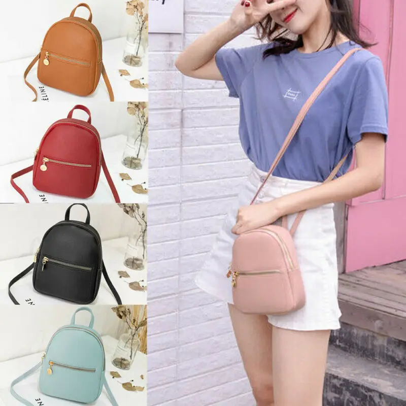 Женский маленький мини рюкзак для девочек модный школьный дорожная сумка через