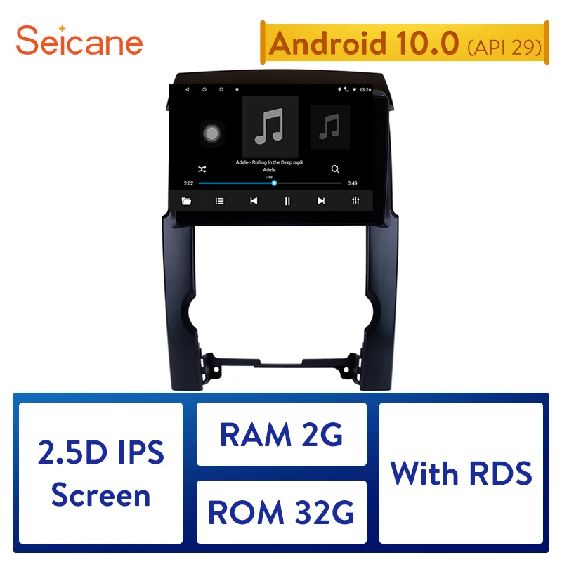 Автомагнитола Seicane 10 1 дюйма Android 0 для KIA GPS Navi 2009 2010 2011 2012 мультимедийный плеер с