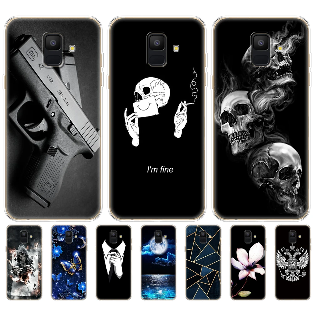 Силиконовый чехол для Samsung Galaxy A6 2018 с двумя SIM картами SM A600 A600F samsung plus A605 A605F
